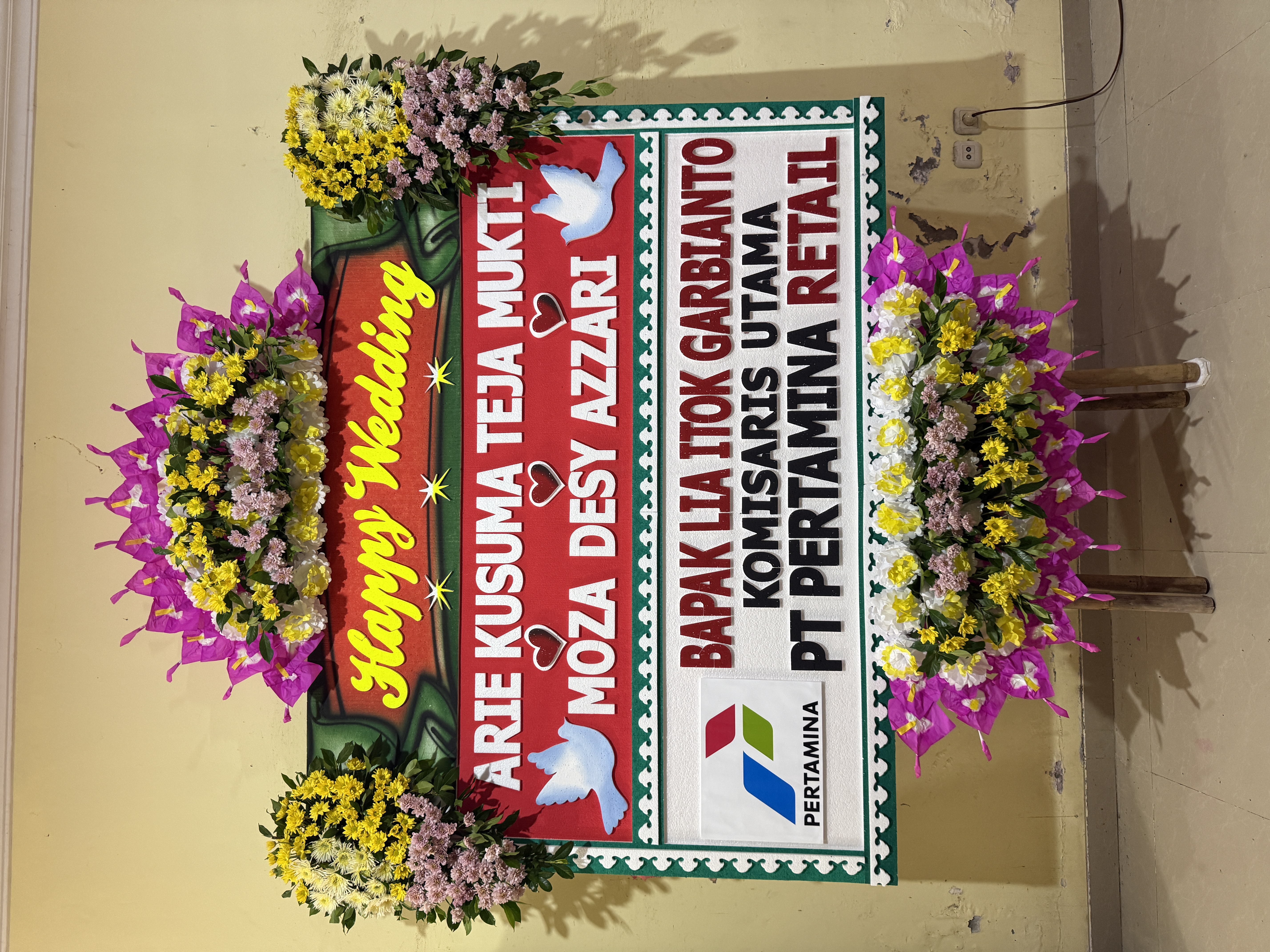 Bunga Papan Wedding